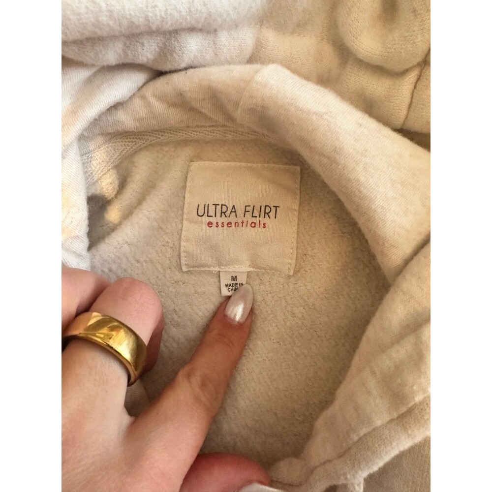 Ultra Flirt Women’s Cream hoodie - Picture 2 of 4